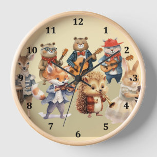 Klok Ontwerp met een Dierenorkest