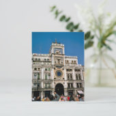 Klok op het plein van St. Mark, Venetië Briefkaart (Staand voorkant)
