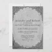 Klok op papier 1e huwelijksverjaardag kaart (Achterkant)