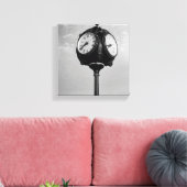 Klok op Route 66 Canvas Afdruk (Insitu (Woonkamer))