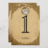 Klok papier 1e verjaardag tafelnummer (Voorkant / Achterkant)