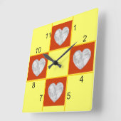 Klok - Patchwork (rood hart) (Hoek)