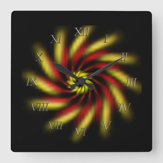 Klok - Pinrad op zwart (Voorkant)