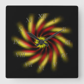 Klok - Pinwheel op zwart (Voorkant)