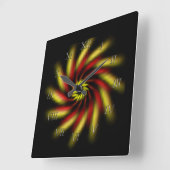 Klok - Pinwheel op zwart (Hoek)