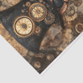 Klok Punk Steampunk Man In Hoge Hoed AD4 Decoupage Tissuepapier (Detail)