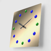 Klok - Retro 60s gouden metalen gezicht (Hoek)