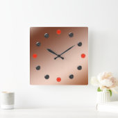 Klok - Retro 60s metalen gezicht (Huis)