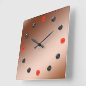 Klok - Retro 60s metalen gezicht (Hoek)