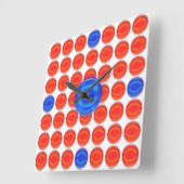 Klok - Rode en blauwe stippen (Hoek)