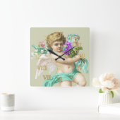  klok Romeinse cijfers Cherub Aqua (Huis)