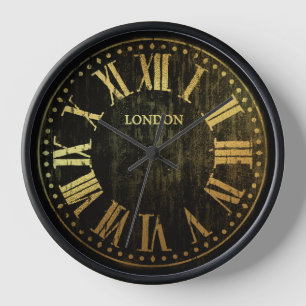 klok Romeinse cijfers elke kleur en goud