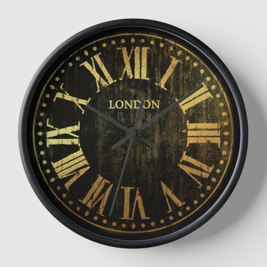  klok Romeinse cijfers elke kleur en goud (Voorkant)