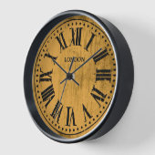  klok Romeinse cijfers goud zwart (Hoek)