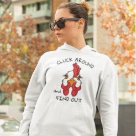 Klok rond en kom erachter Kip Hen Grappig Hoodie