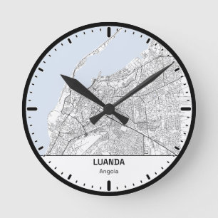 Klok Ronde Luanda Klok Stad Lijn Kunst