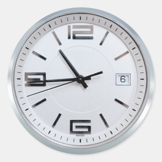 Klok Ronde Sticker (Voorkant)