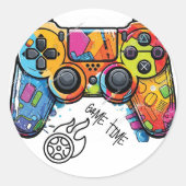 klok ronde sticker (Voorkant)