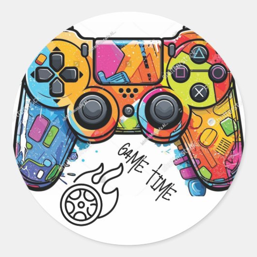 klok ronde sticker (Voorkant)