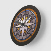 Klok Roos Glas in lood (Hoek)