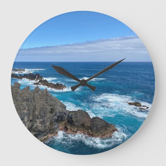 Klok rotsen in zee (Voorkant)