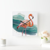 klok roze flamingo (Huis)