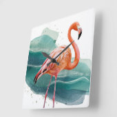 klok roze flamingo (Hoek)