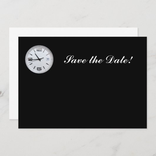 Klok Save The Date (Voorkant / Achterkant)