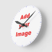 Klok sjabloon - Blauwe markeertekens - Voeg je Afb (Hoek)