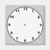 Klok sjabloon magneet (Voorkant)