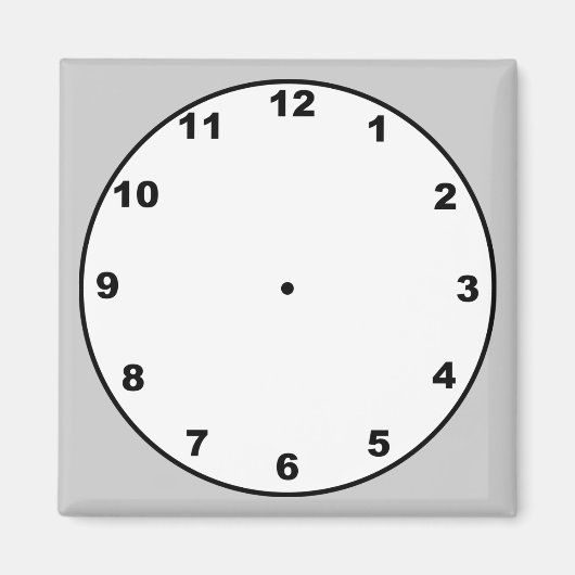 Klok sjabloon magneet (Voorkant)