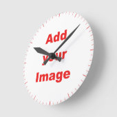 Klok sjabloon - Rode markeringen - Voeg uw Afbeeld (Hoek)