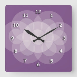 Klok - snijcirkels in Paars