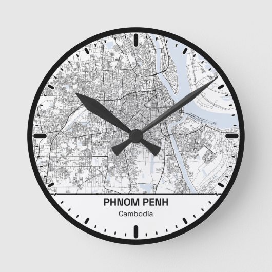 Klok Stad Lijn Kunst Phnom Penh (Voorkant)