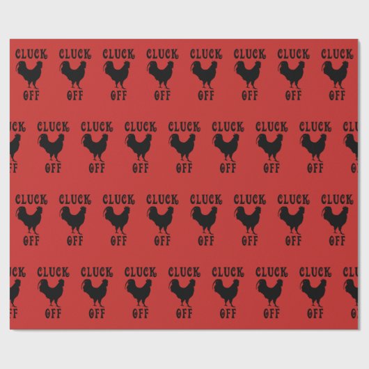 Klok uit Chicken Cadeaupapier (Vlak)