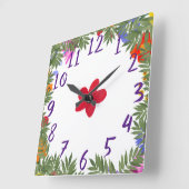 Klok van acryl Wild Flowers (Hoek)
