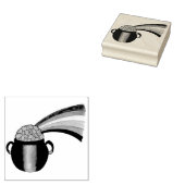 Klok van de gouden regenboog Saint Patrick's Day C Rubberstempel (Gestempeld)