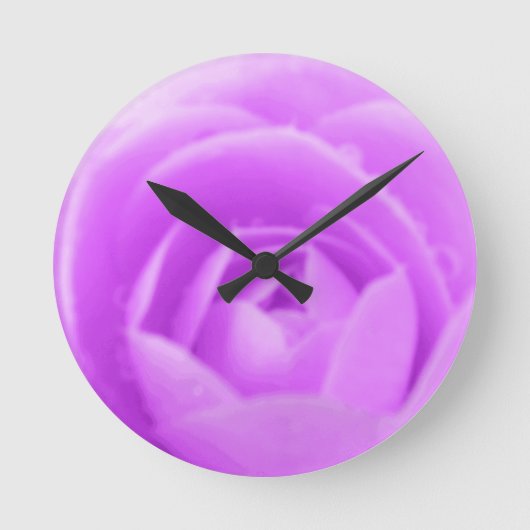 Klok van de Muur van de camelia de Paarse (Voorkant)