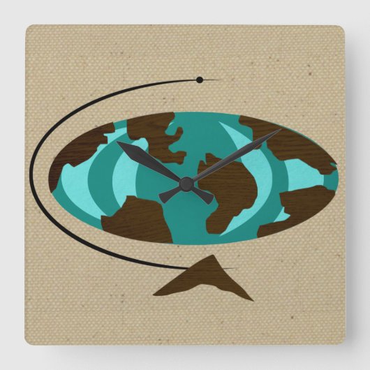 Klok van de Muur van de Kunst van het Wereldbol (Voorkant)