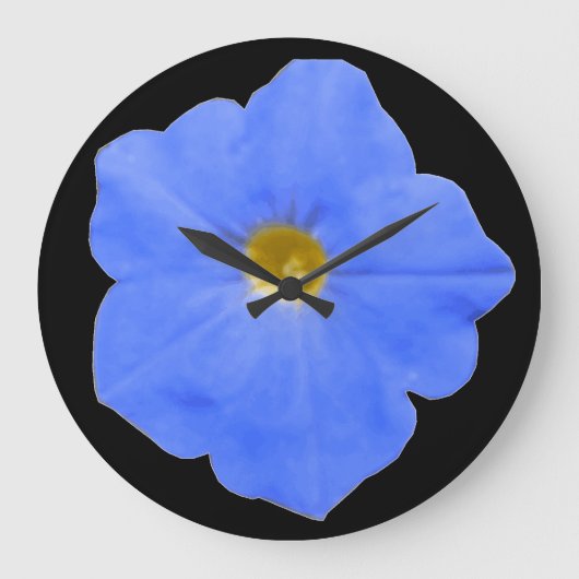 Klok van de Muur van de petunia de Blauwe en Gele (Voorkant)