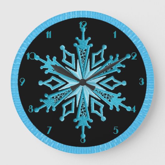 Klok van de Muur van de Sneeuwvlok van het ijs de (Voorkant)