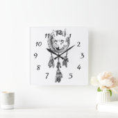 Klok van de Muur van Dreamcatcher van de wolf de (Huis)