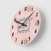 Klok van de Muur van het Monogram van Bling van de (Hoek)