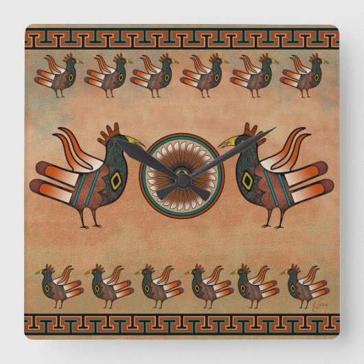 klok van de Zuid-westerse stijl (Voorkant)