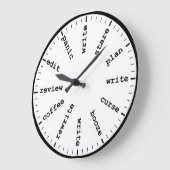 Klok van grappige schrijver die Humor schrijft (Hoek)