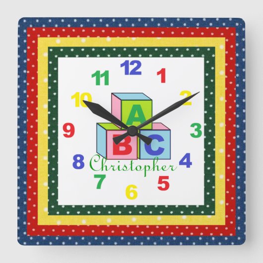 Klok van het kind (OM HET EVEN WELKE NAAM) met Aan (Voorkant)
