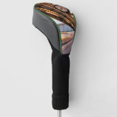 Klok van het treinstation golfheadcover (Schuin)