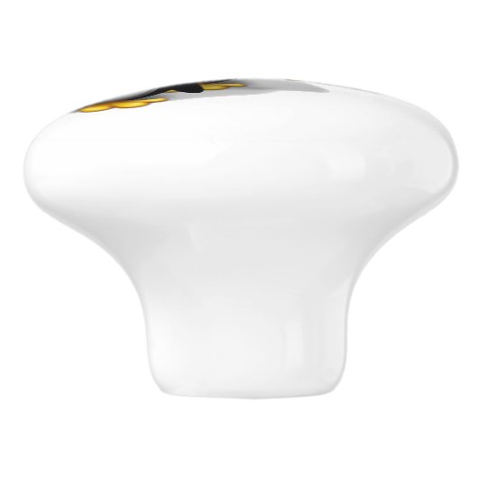 Klok van pinguïns keramische knop (Zijkant)