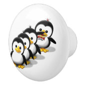 Klok van pinguïns keramische knop (Rechts)