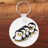Klok van pinguïns sleutelhanger (Voorkant)